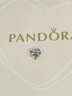 New Pandora Silver Palm Tree tiny charm